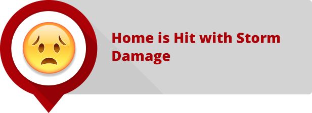 Home is Hit with Storm Damage