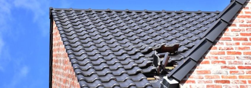 storm damage on a roof