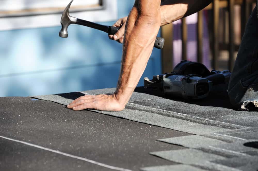 roof suffers storm damage