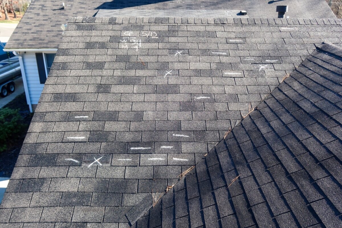 damaged roof shingles