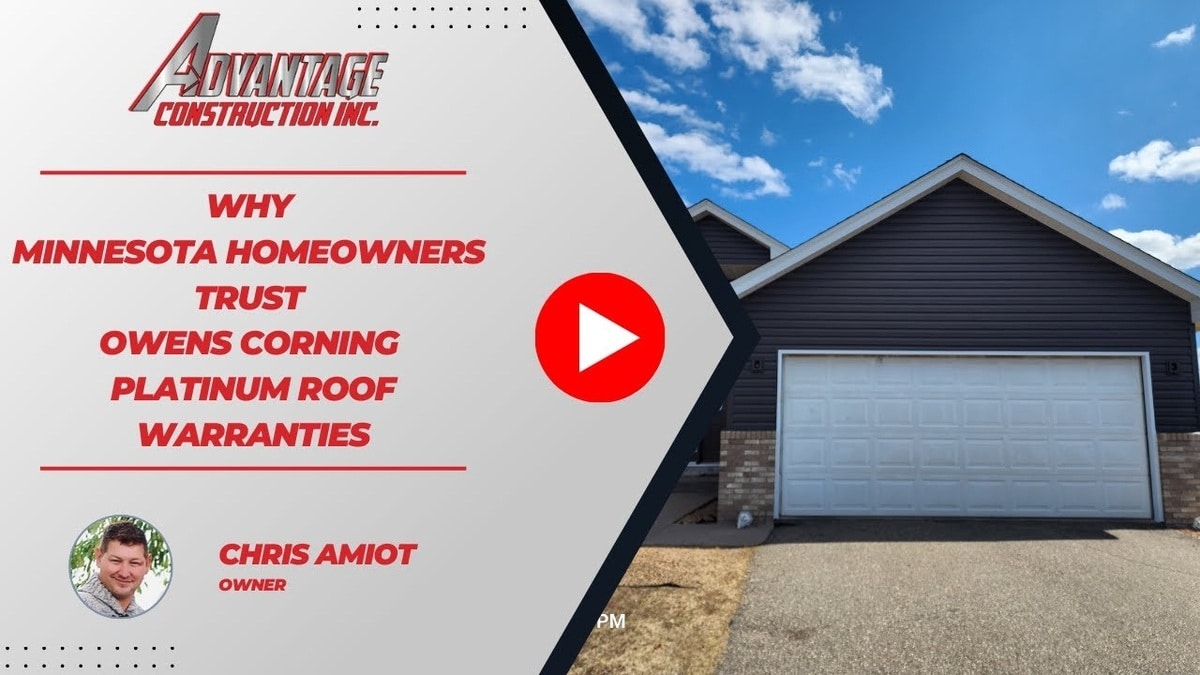 Why Minnesota Homeowners Trust Owens Corning Platinum Roof Warranties