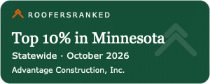 Advantage Construction, Inc. — Top 10% roofer in Minnesota by RoofersRanked (2026)